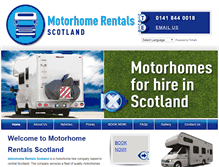 Tablet Screenshot of motorhomerentalsscotland.com